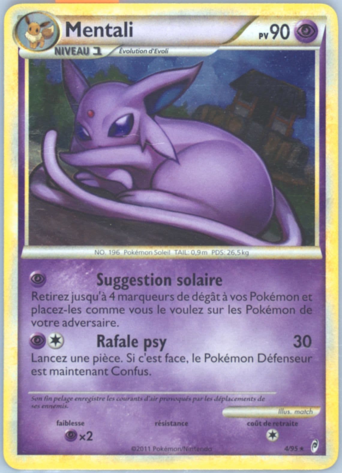 Mentali-Holo French (4) 2011 Pokemon Call of Legends