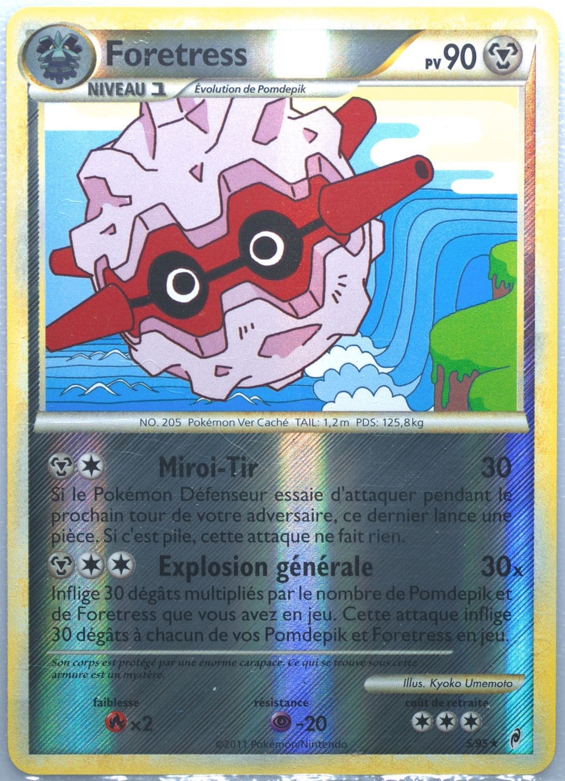 Foretress-Reverse Foil French (5) 2011 Pokemon Call of Legends