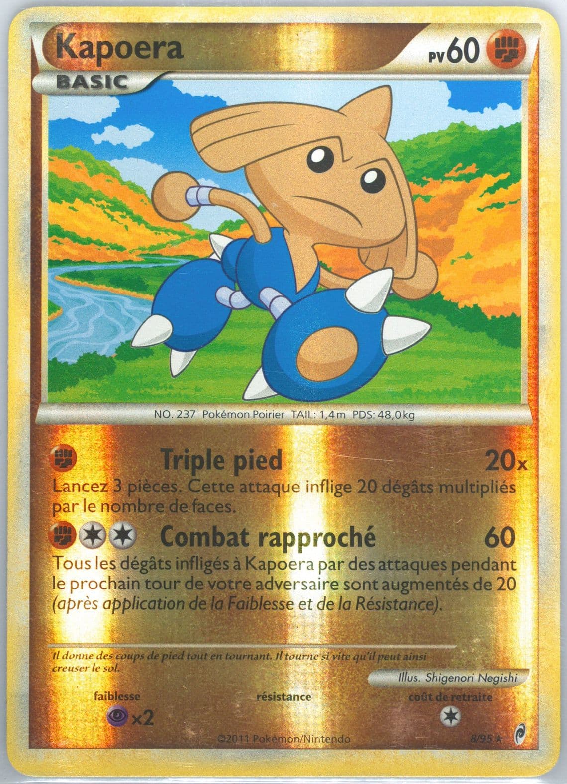 Kapoera-Reverse Foil French (8) 2011 Pokemon Call of Legends