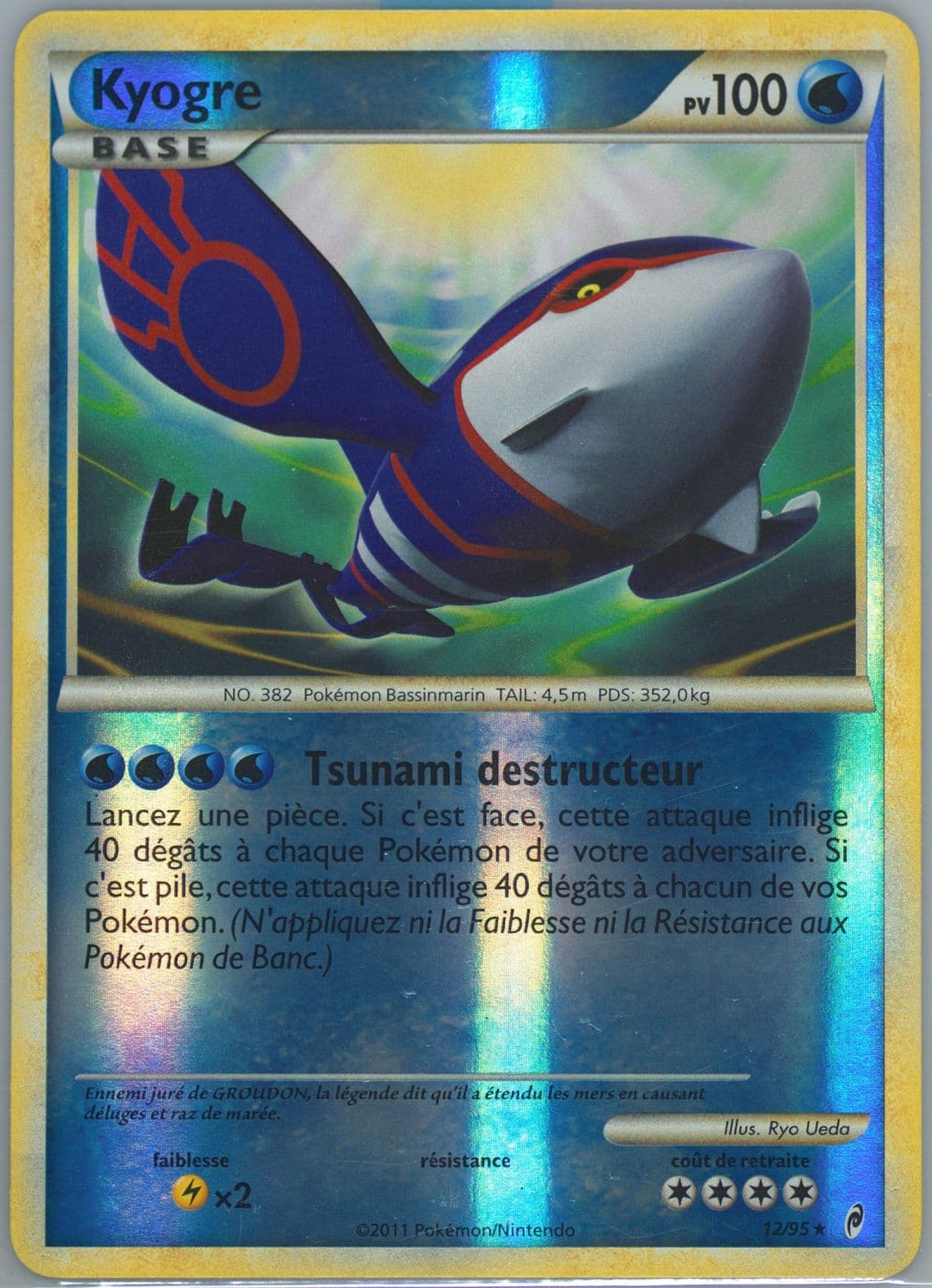 Kyogre-Reverse Foil French (12) 2011 Pokemon Call of Legends