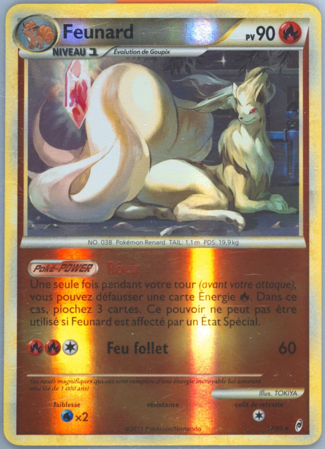 Feunard-Reverse Foil French (17) 2011 Pokemon Call of Legends