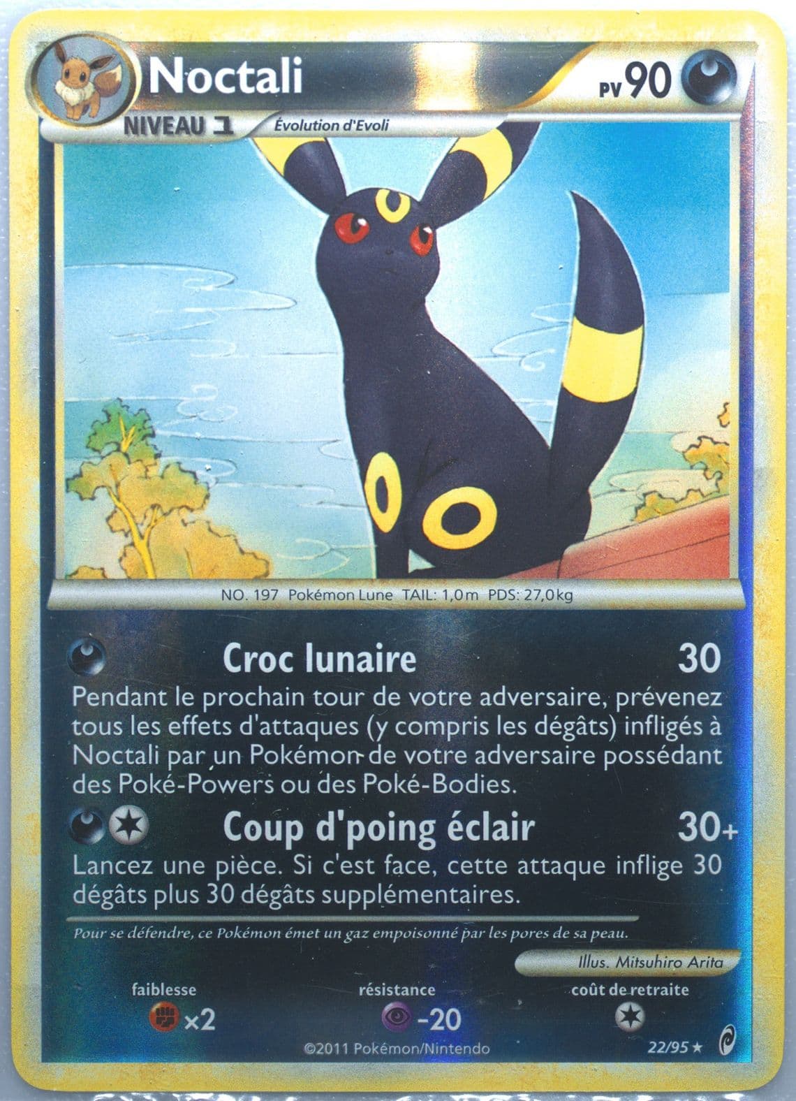 Noctali-Reverse Foil French (22) 2011 Pokemon Call of Legends