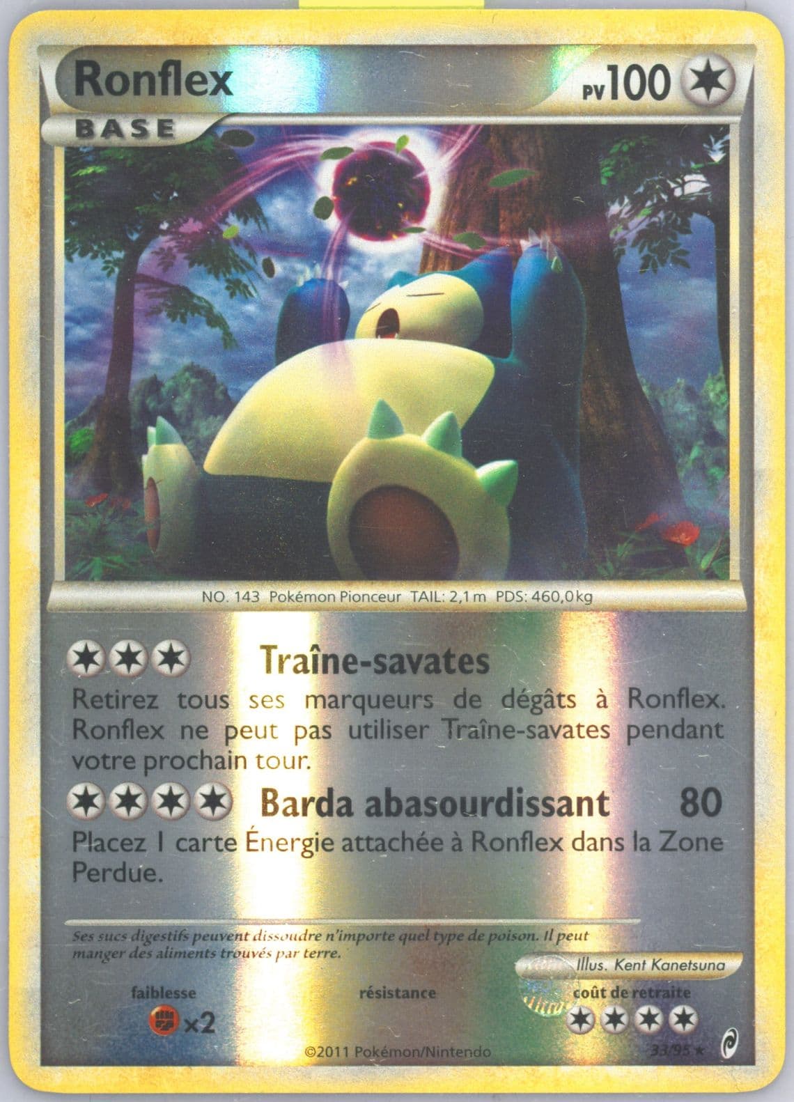 Ronflex-Reverse Foil French (33) 2011 Pokemon Call of Legends