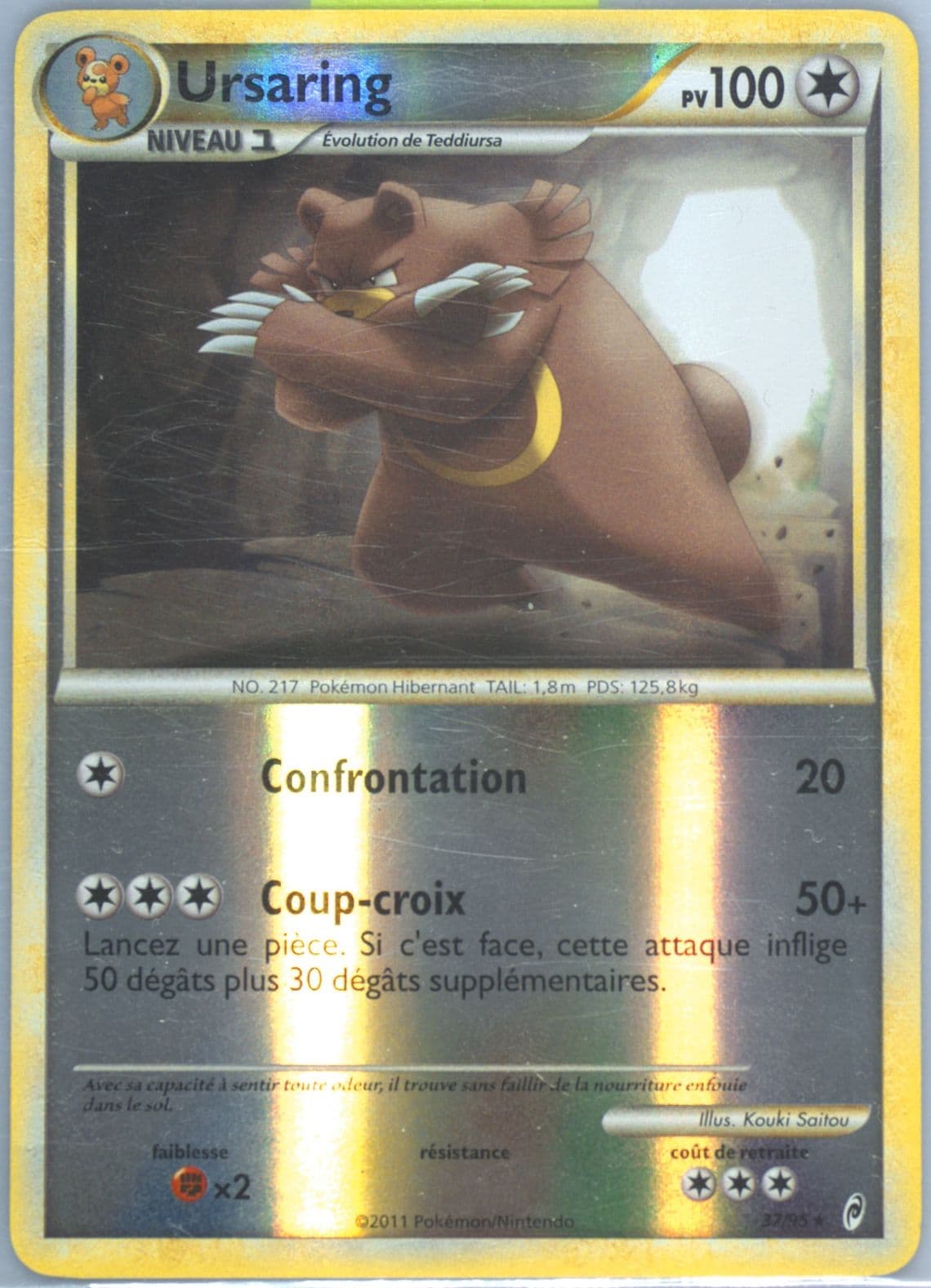 Ursaring-Reverse Foil French (37) 2011 Pokemon Call of Legends