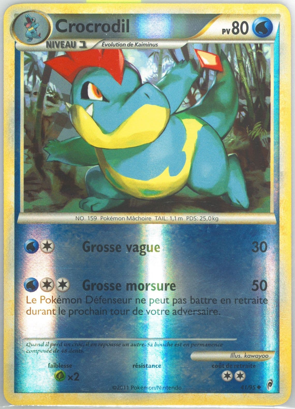 Crocrodil-Reverse Foil French (41) 2011 Pokemon Call of Legends