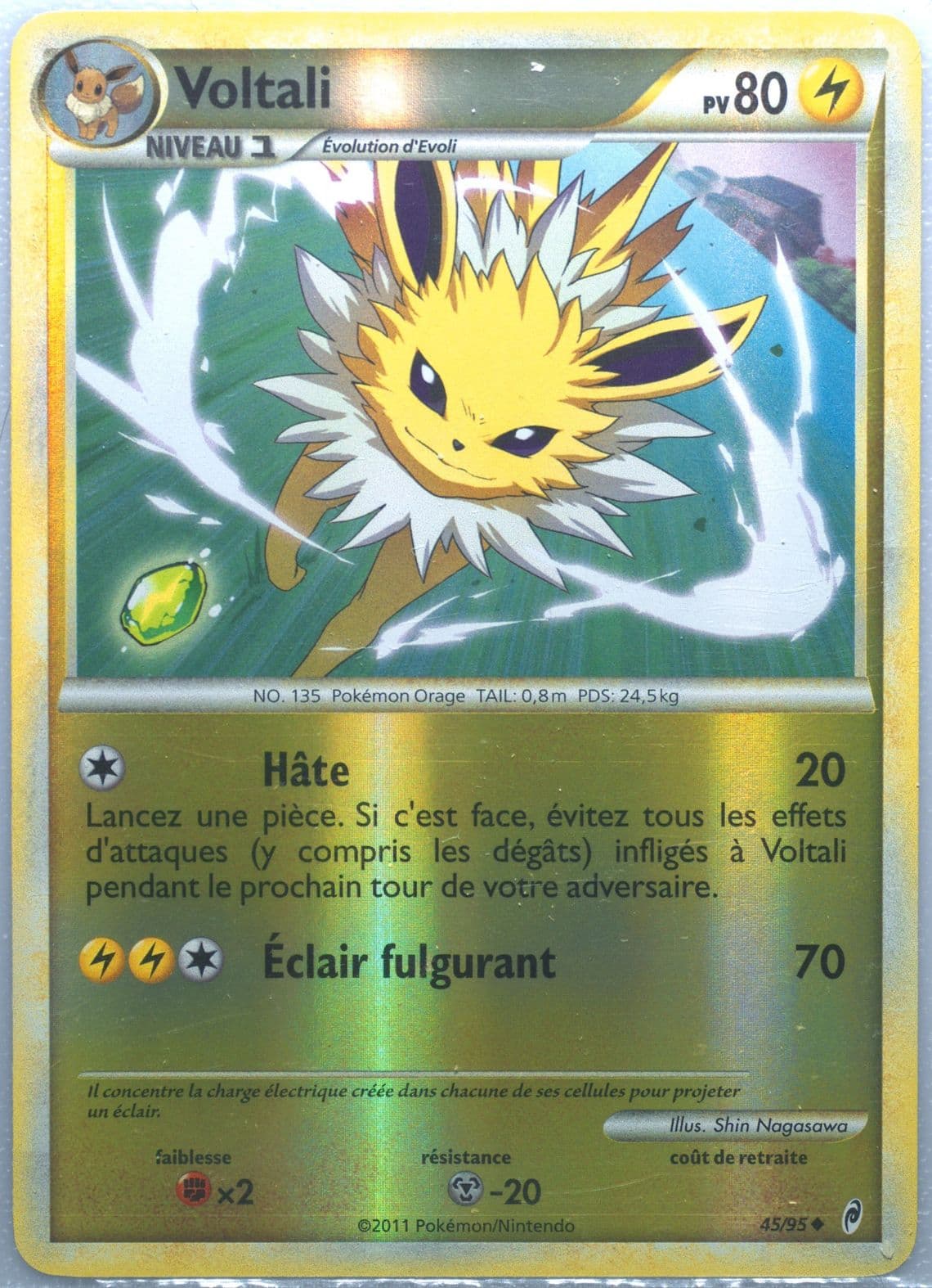 Voltali-Reverse Foil French (45) 2011 Pokemon Call of Legends