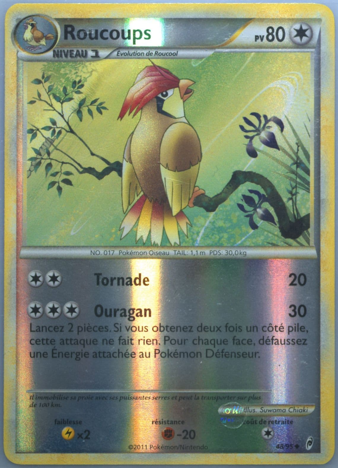 Roucoups-Reverse Foil French (48) 2011 Pokemon Call of Legends