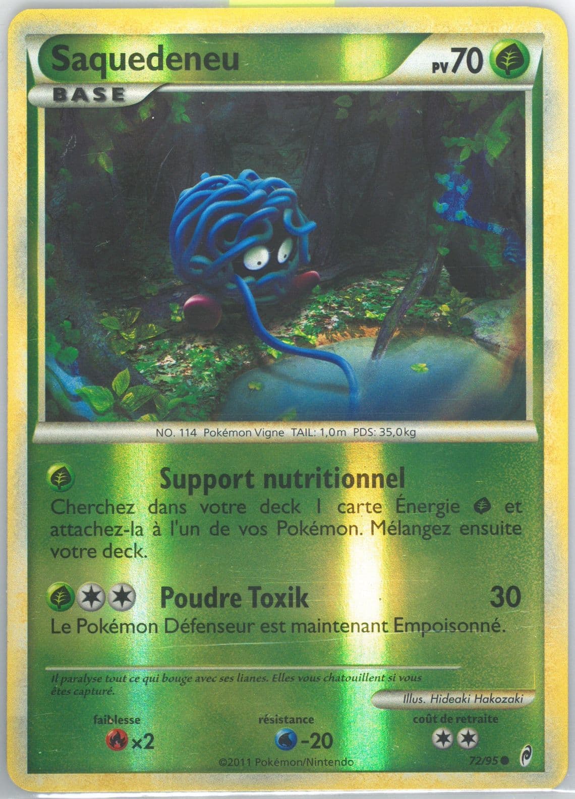 Saquedeneu-Reverse Foil French (72) 2011 Pokemon Call of Legends