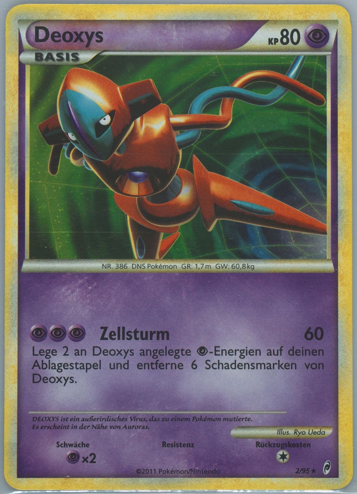 Deoxys-Holo German (2) 2011 Pokemon Call of Legends
