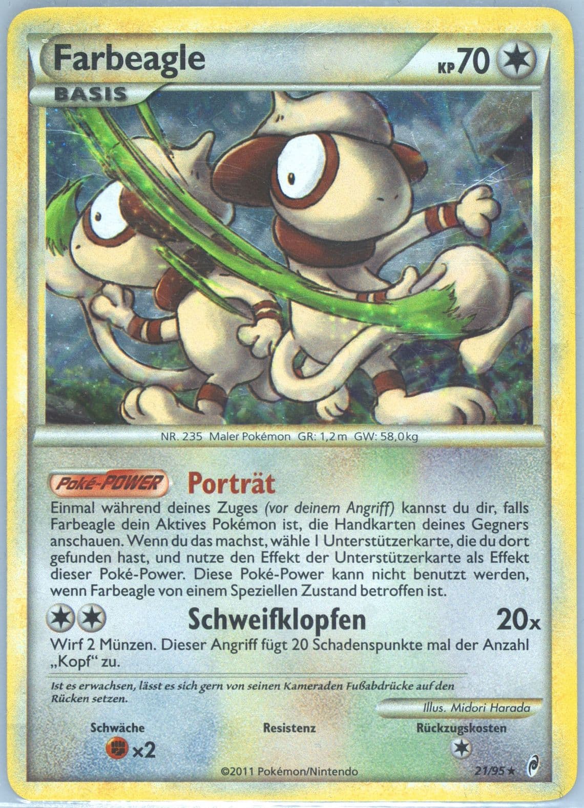 Farbeagle-Holo German (21) 2011 Pokemon Call of Legends