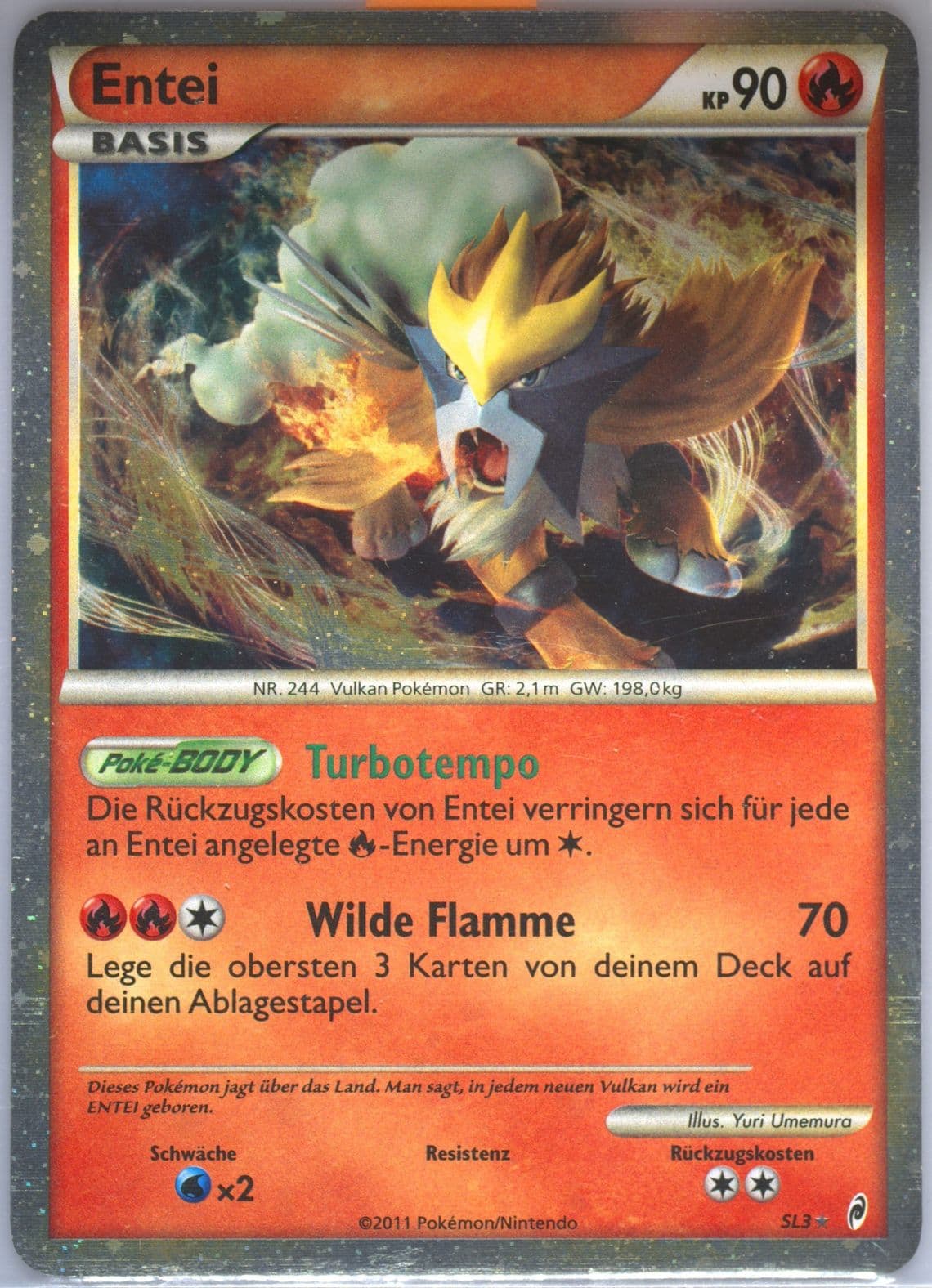 Entei-Holo German (SL3) 2011 Pokemon Call of Legends