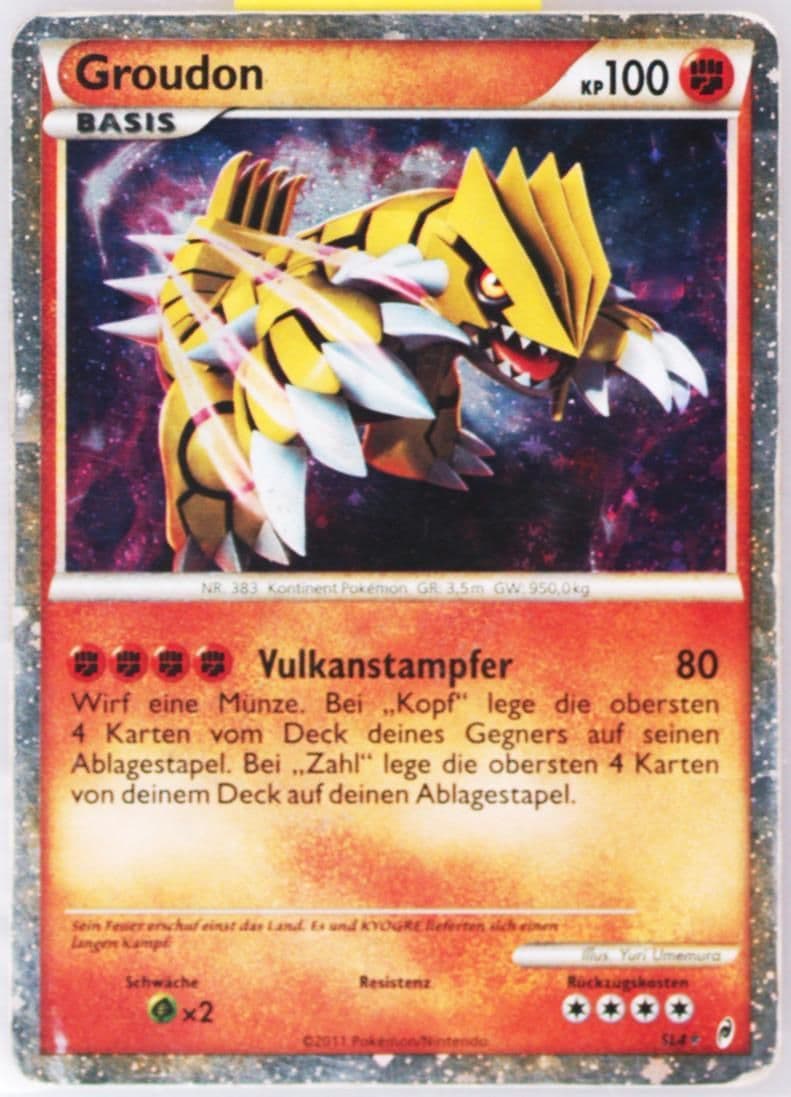 Groudon-Holo German (SL4) 2011 Pokemon Call of Legends