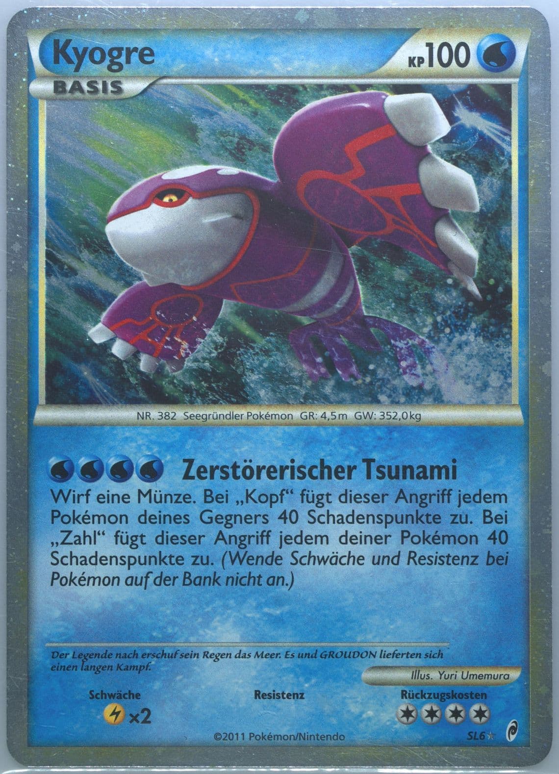 Kyogre-Holo German (SL6) 2011 Pokemon Call of Legends