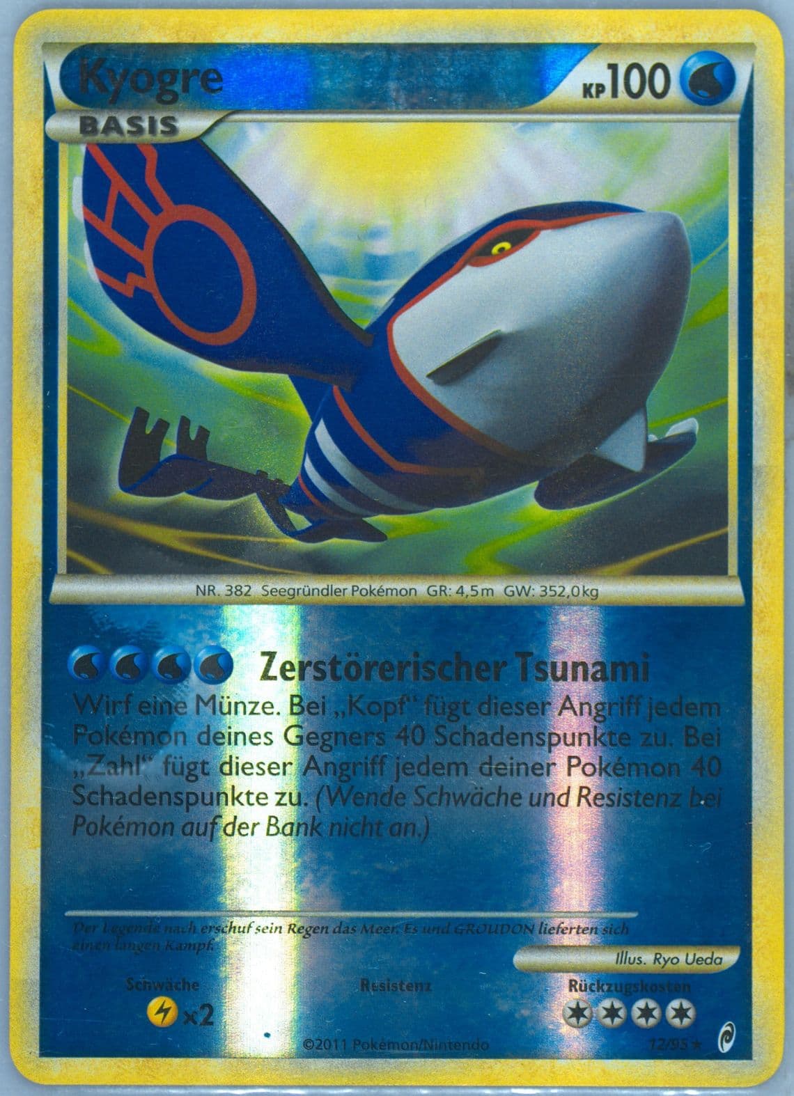 Kyogre-Reverse Foil German (12) 2011 Pokemon Call of Legends