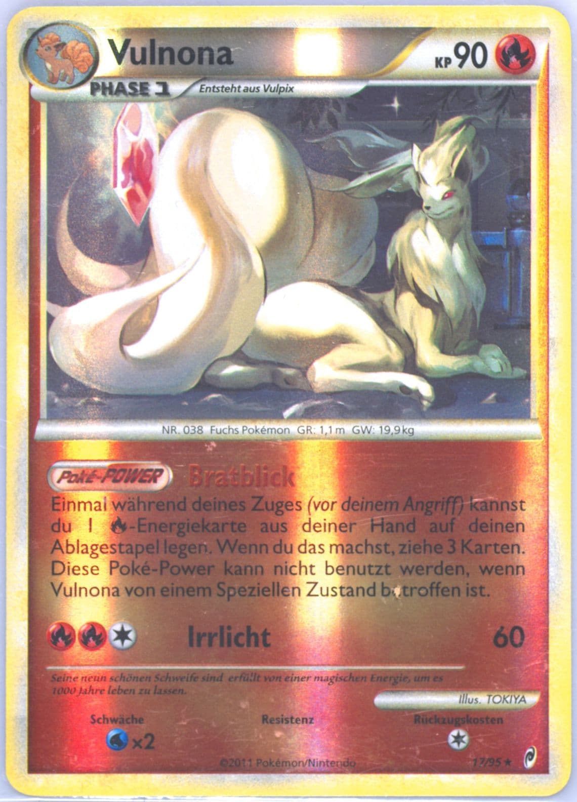Vulnona-Reverse Foil German (17) 2011 Pokemon Call of Legends