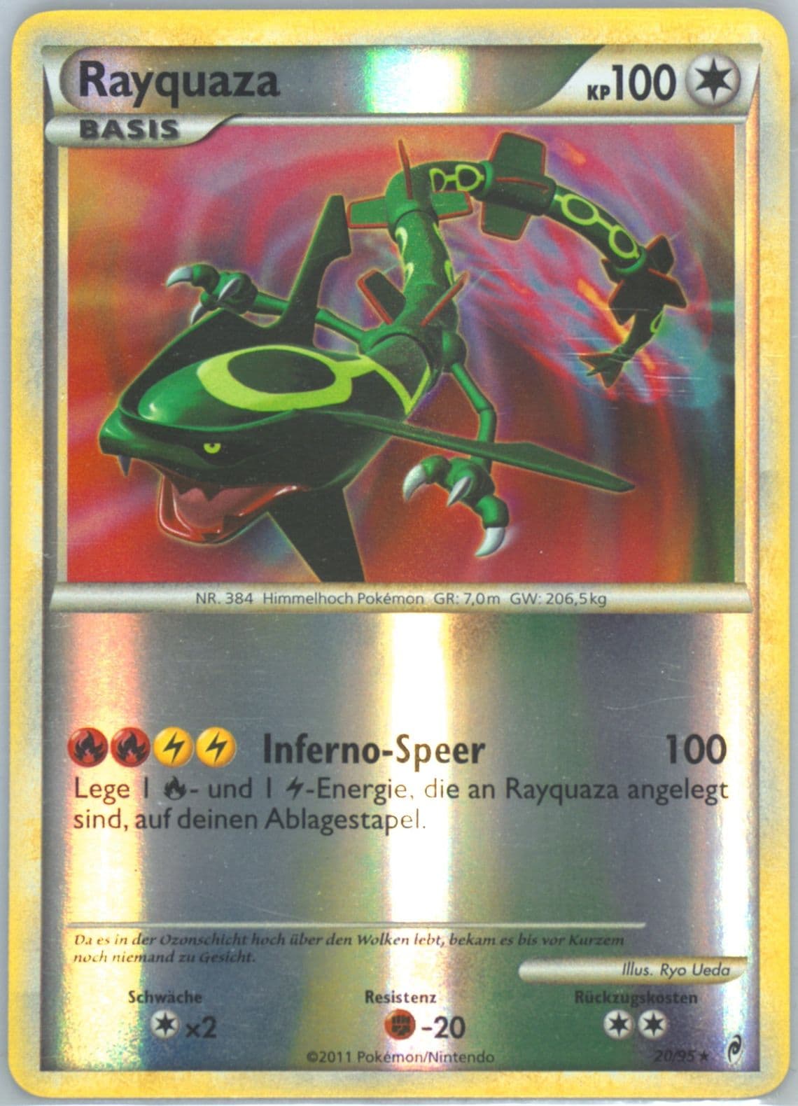 Rayquaza-Reverse Foil German (20) 2011 Pokemon Call of Legends