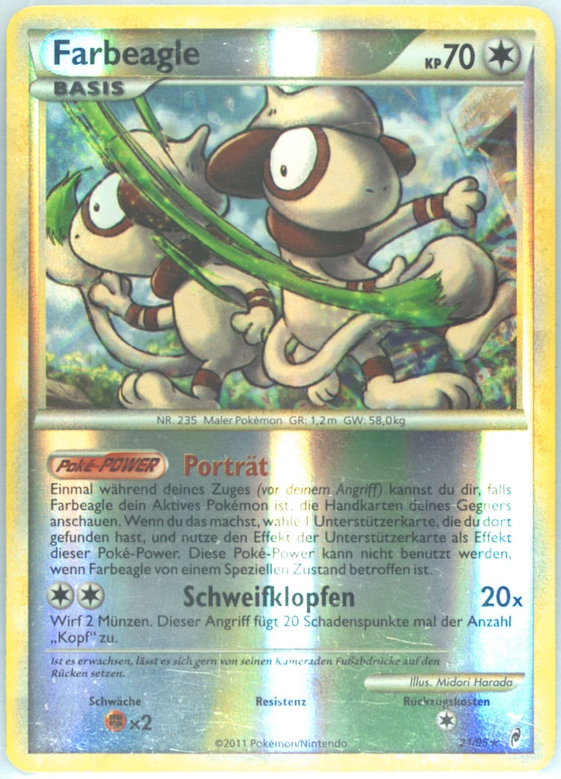 Farbeagle-Reverse Foil German (21) 2011 Pokemon Call of Legends