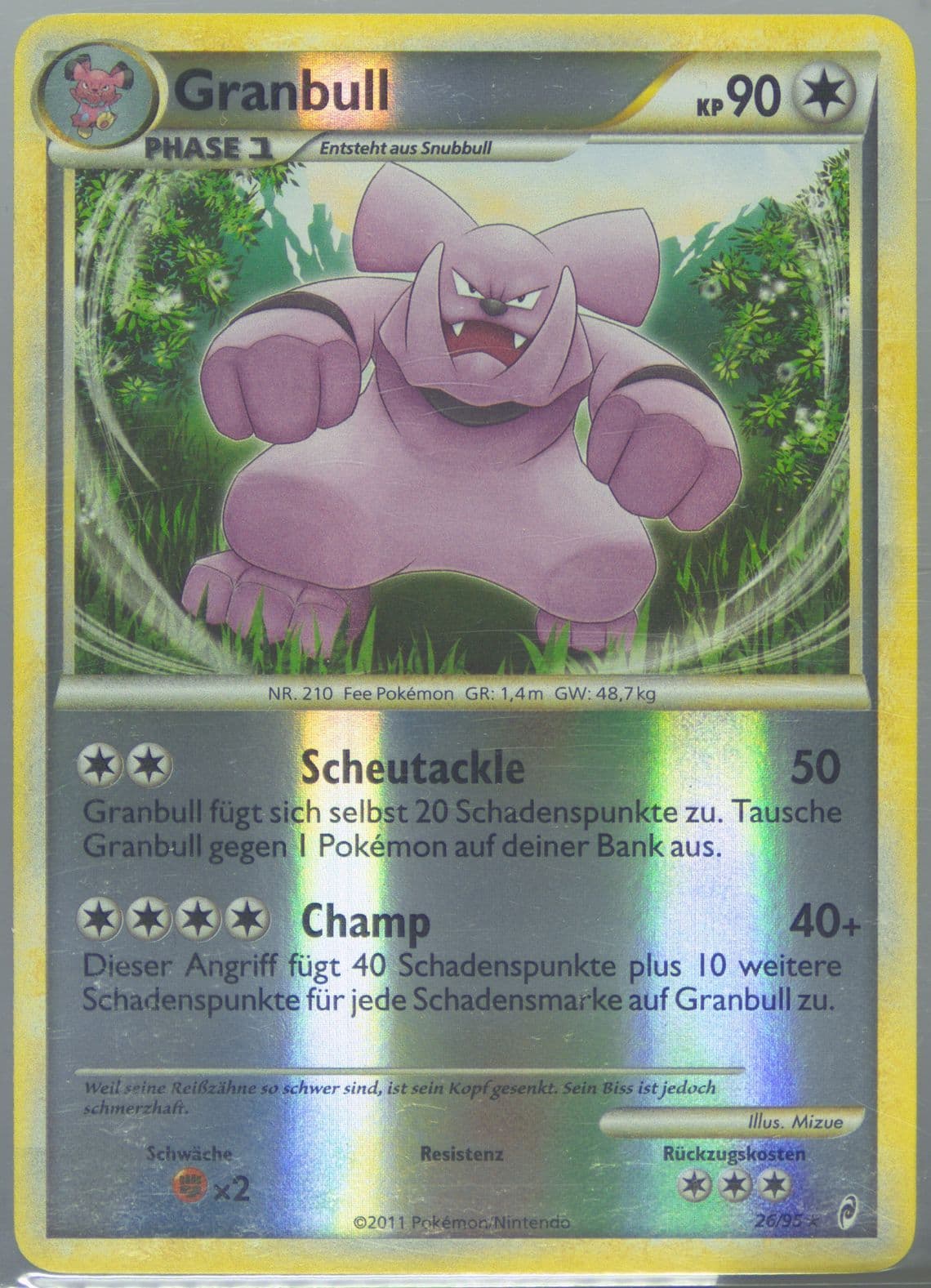 Granbull-Reverse Foil German (26) 2011 Pokemon Call of Legends