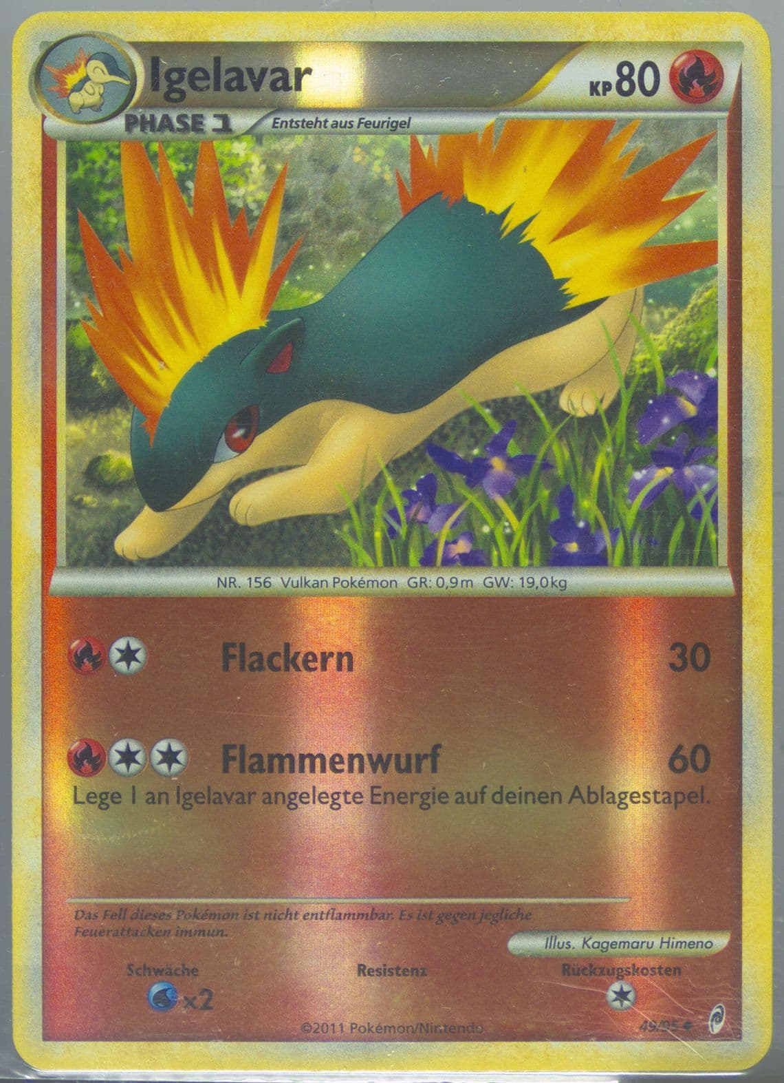 Igelavar-Reverse Foil German (49) 2011 Pokemon Call of Legends