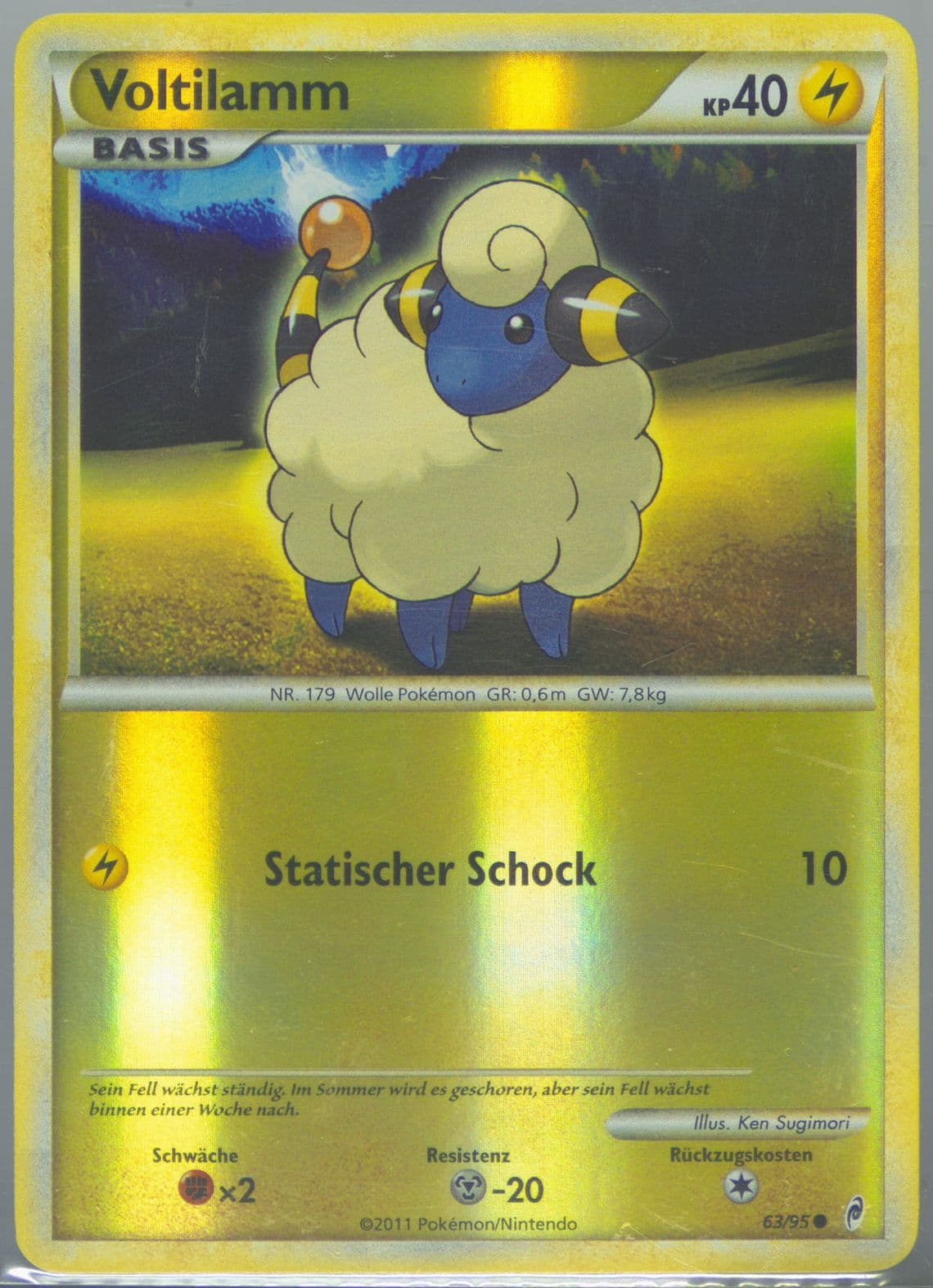 Voltilamm-Reverse Foil German (63) 2011 Pokemon Call of Legends