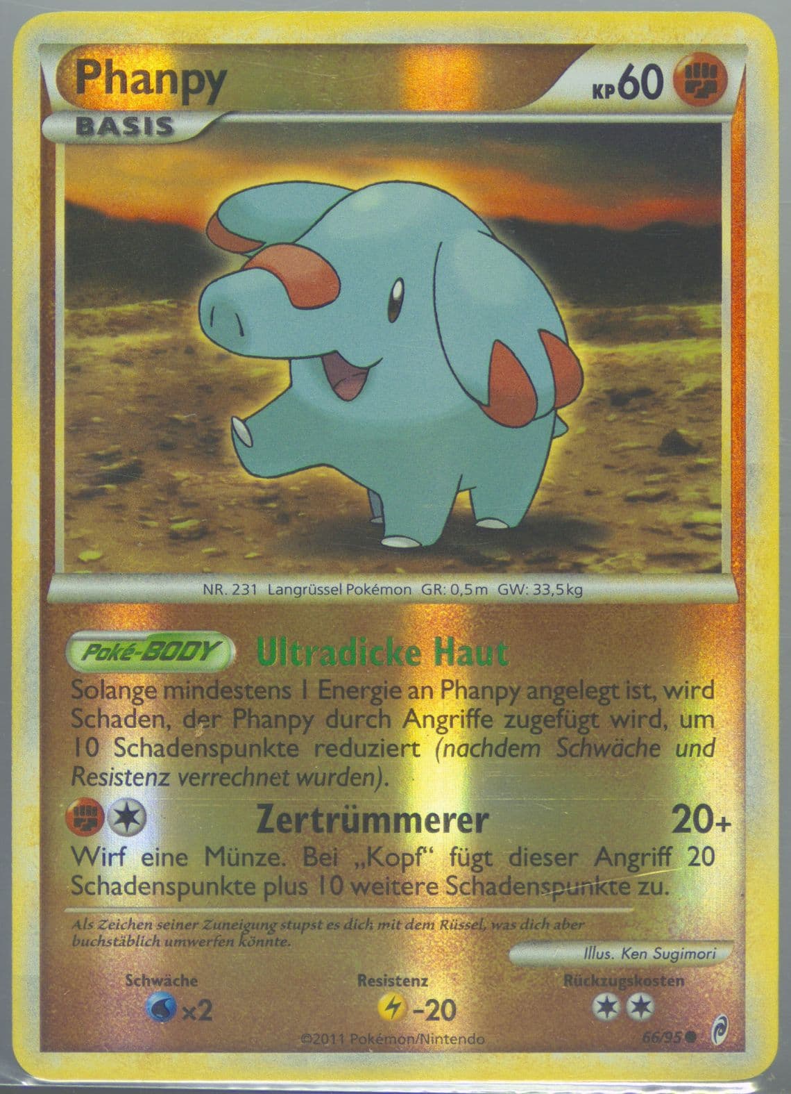 Phanpy-Reverse Foil German (66) 2011 Pokemon Call of Legends