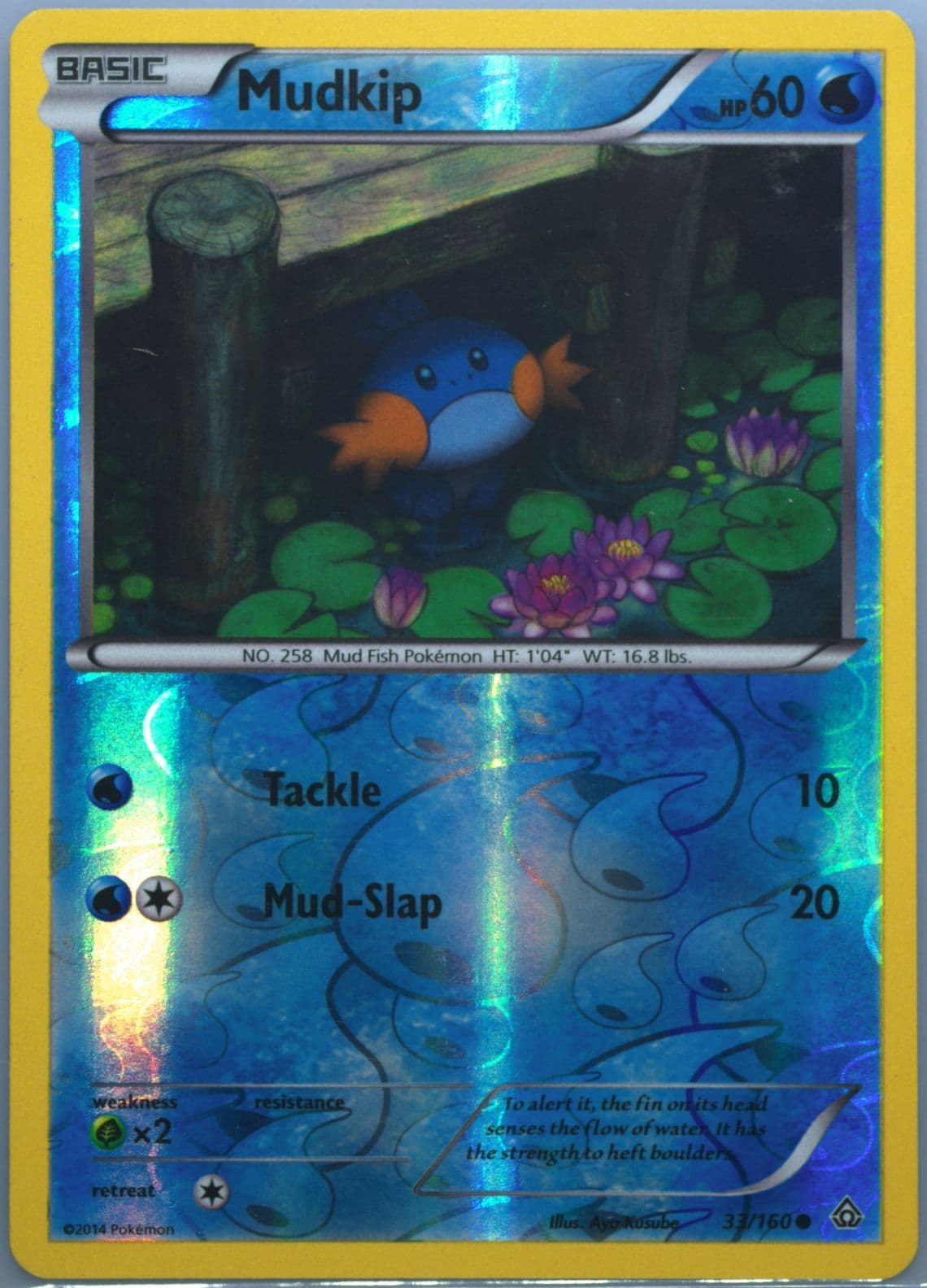 Mudkip-Reverse Foil (33) 2015 Pokemon XY Primal Clash