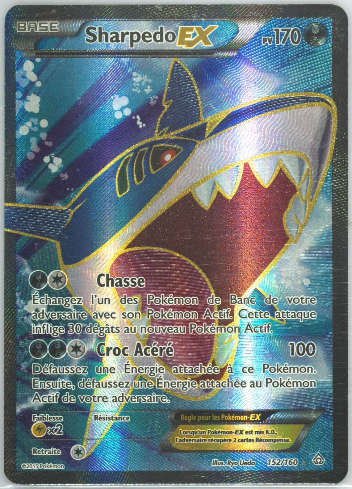 Full Art/Sharpedo EX French (152) 2015 Pokemon XY Primal Clash