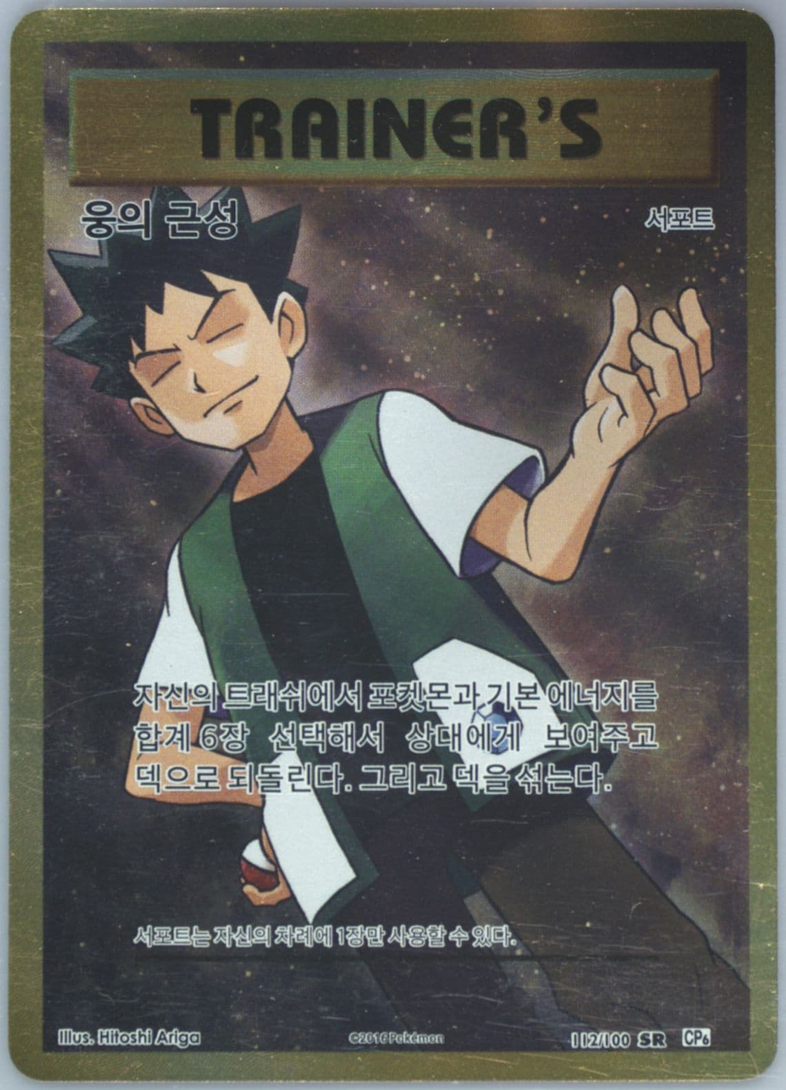 Full Art/Brock's Grit (112) 2016 Pokemon Korean Expansion 20th Anniversary