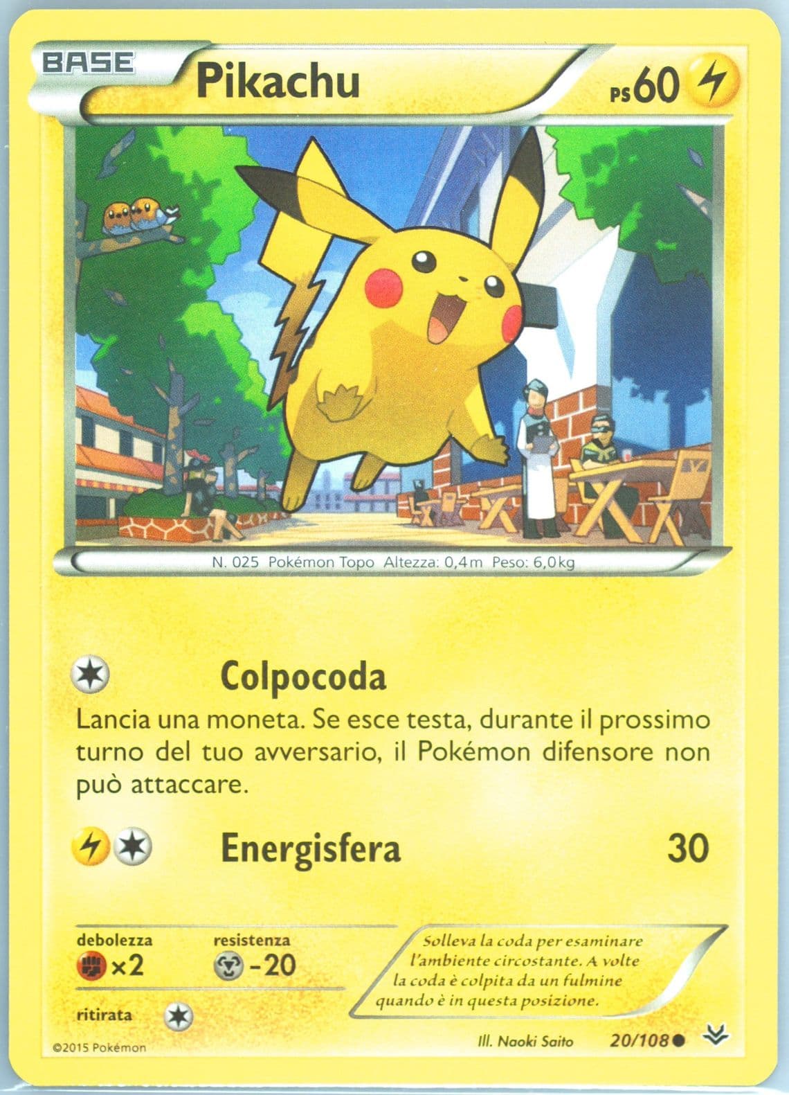 Pikachu Italian (20) 2015 Pokemon XY Roaring Skies