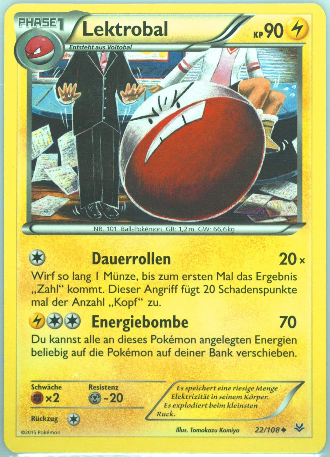 Lektrobal German (22) 2015 Pokemon XY Roaring Skies