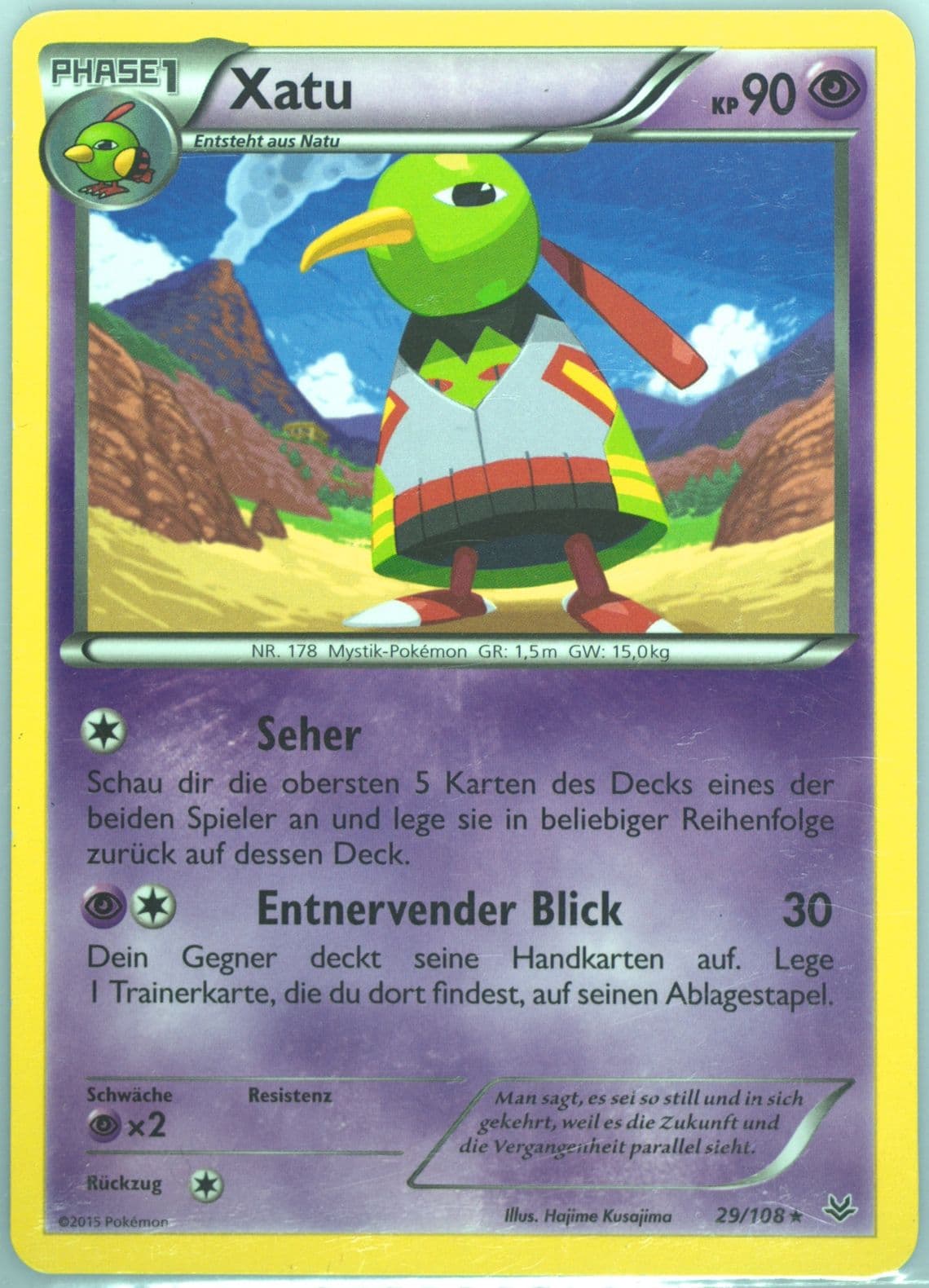 Xatu German (29) 2015 Pokemon XY Roaring Skies