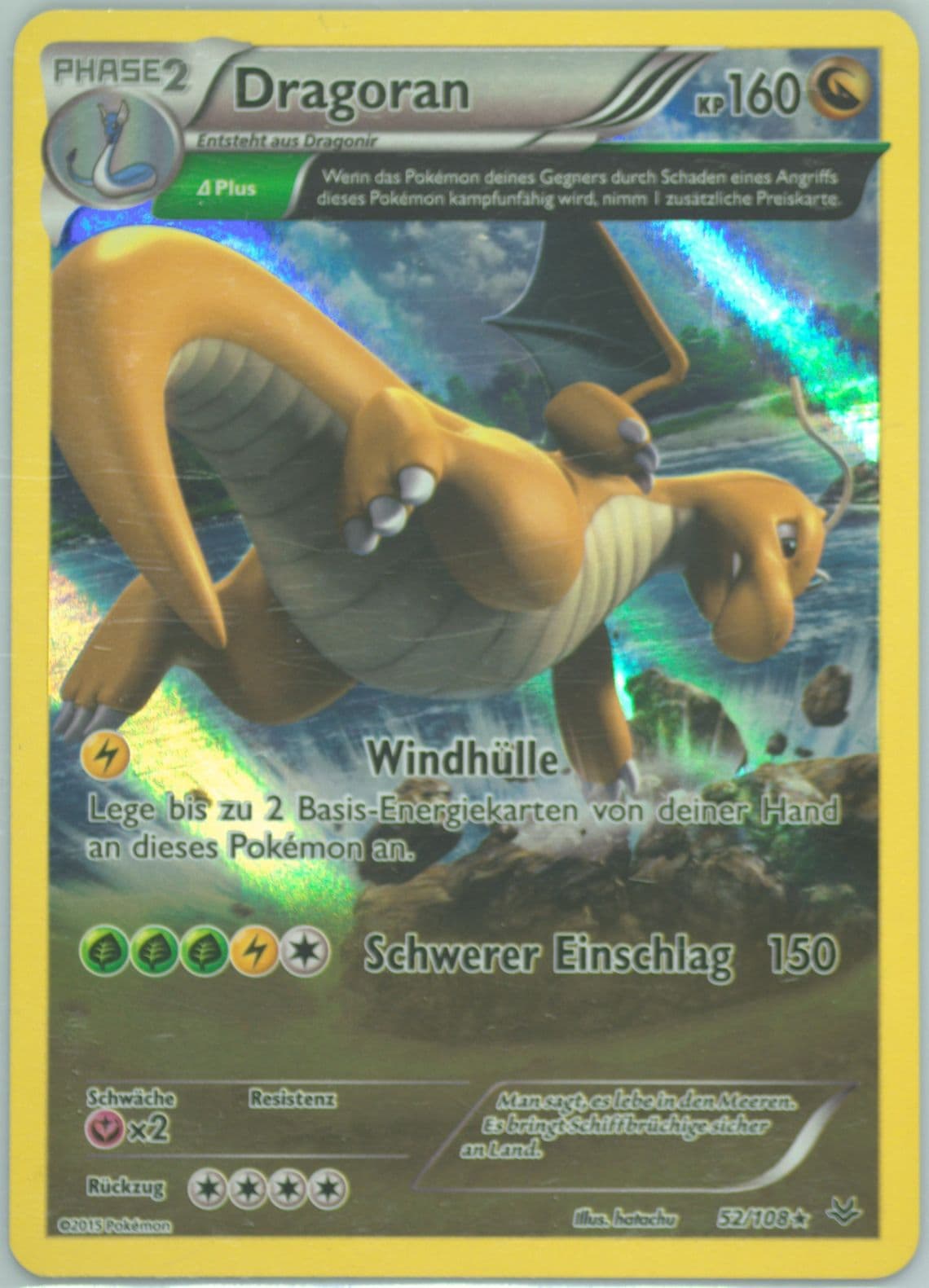 Dragoran-Holo German (52) 2015 Pokemon XY Roaring Skies