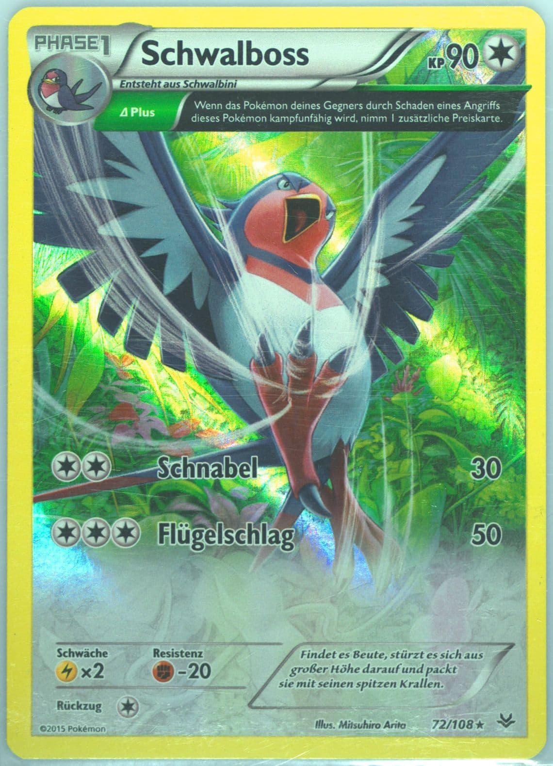 Schwalboss-Holo German (72) 2015 Pokemon XY Roaring Skies