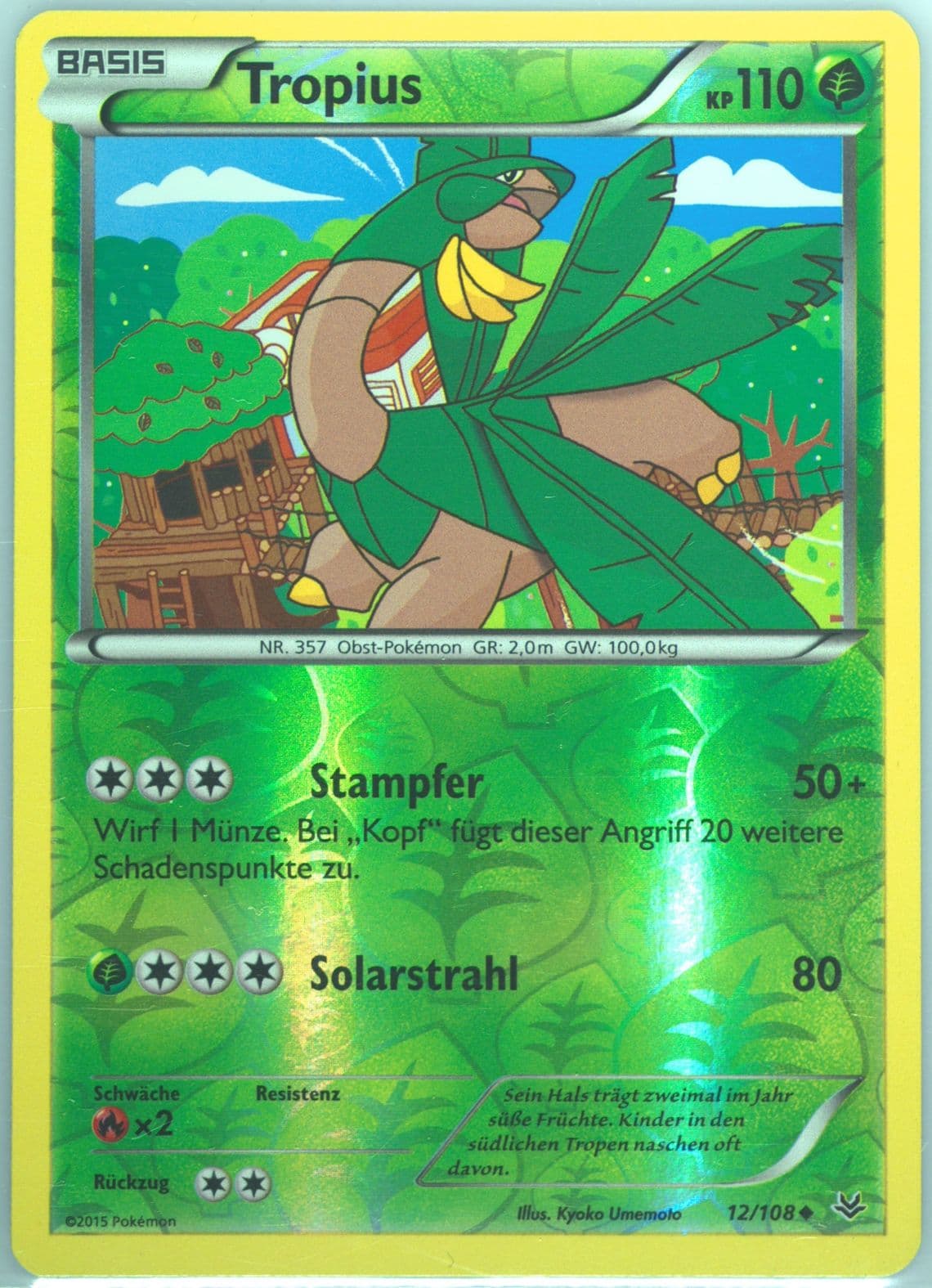 Tropius-Reverse Foil German (12) 2015 Pokemon XY Roaring Skies