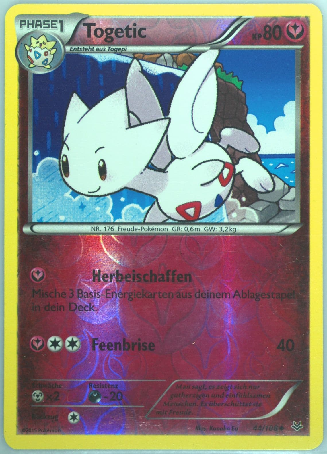 Togetic-Reverse Foil German (44) 2015 Pokemon XY Roaring Skies