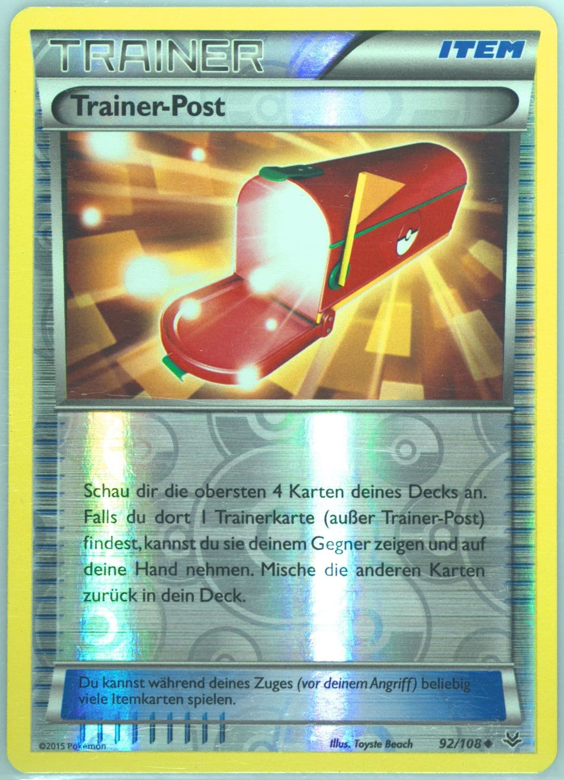 Trainer-Post-Reverse Foil German (92) 2015 Pokemon XY Roaring Skies