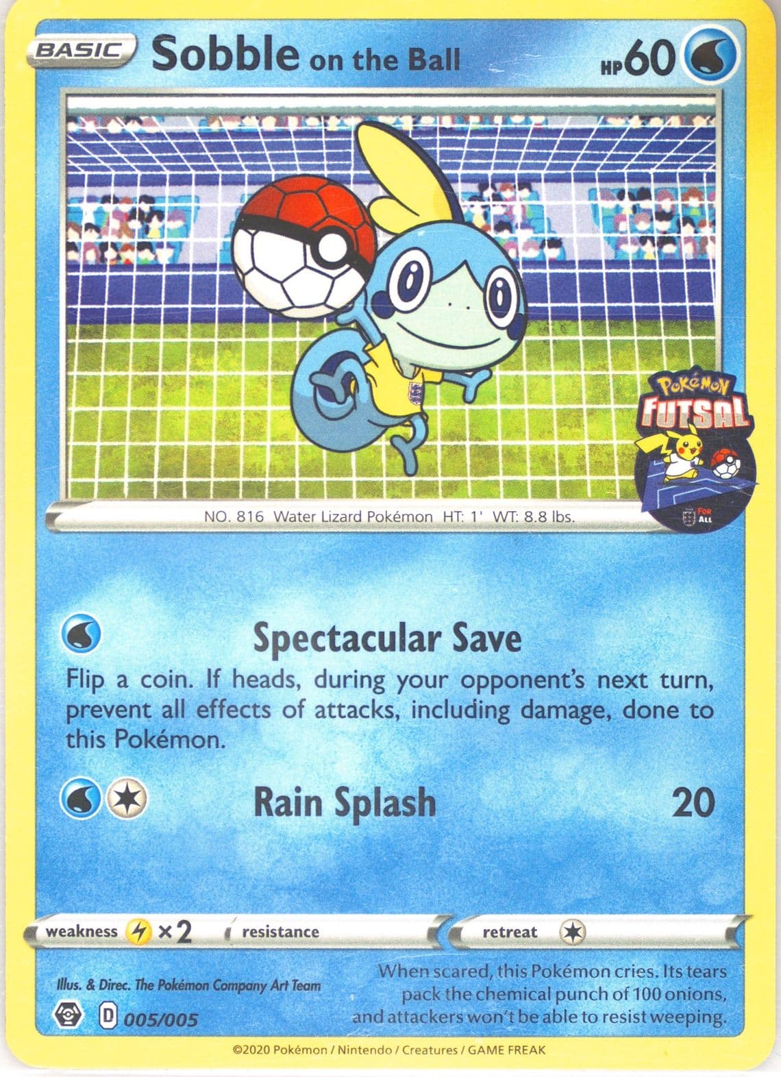 Sobble on the Ball (005) 2020 Pokemon Futsal