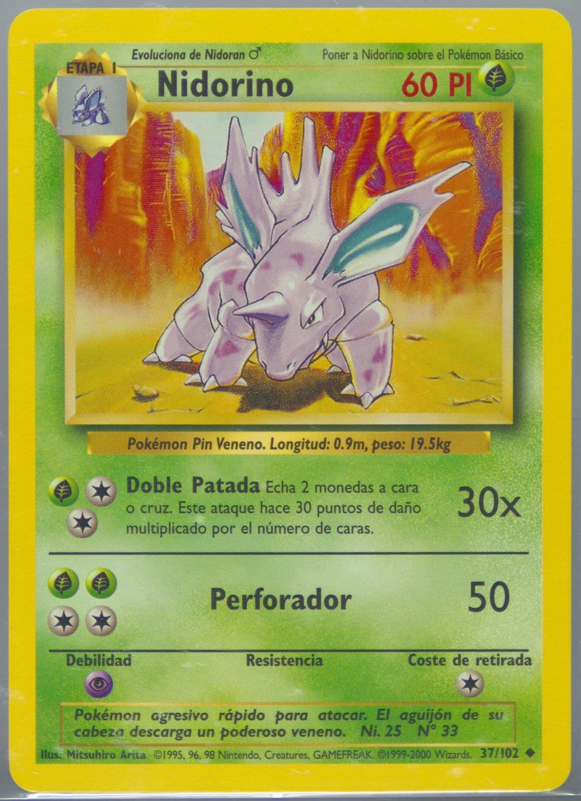 Nidorino (37) 1999 Pokemon Spanish