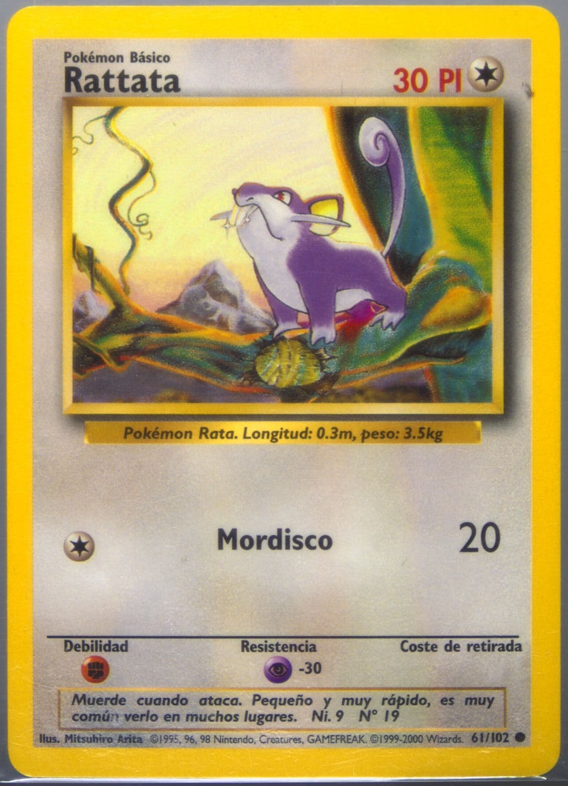 Rattata (61) 1999 Pokemon Spanish
