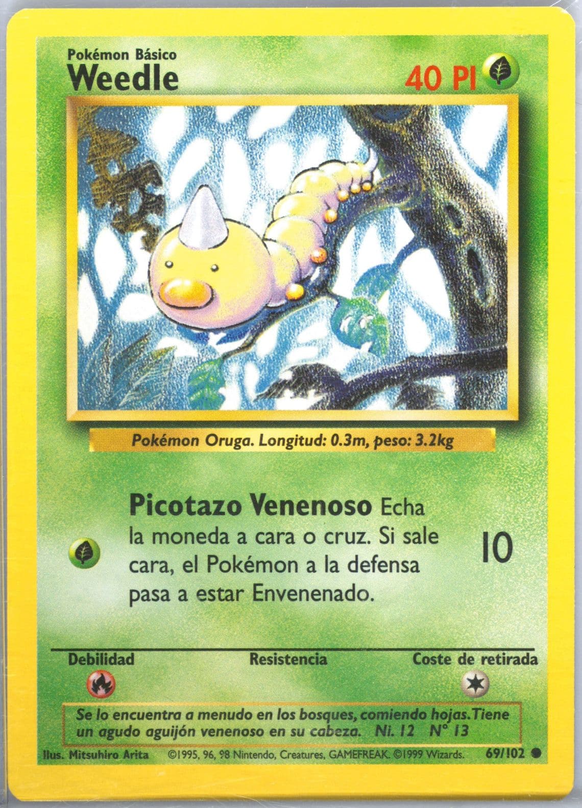 Weedle (69) 1999 Pokemon Spanish