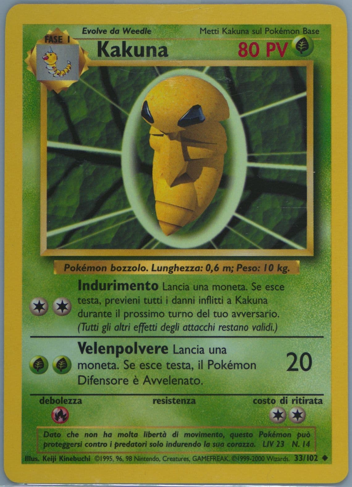 Kakuna Italian (33) 2000 Pokemon Game