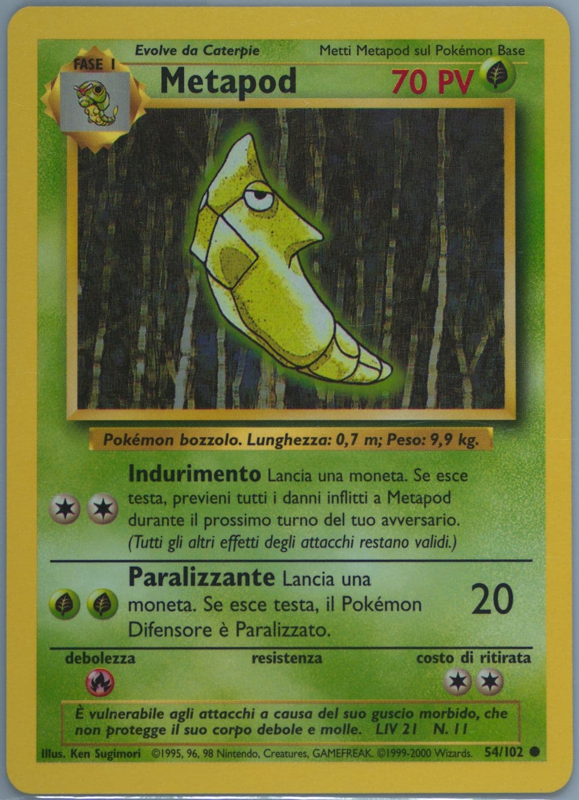 Metapod Italian (54) 2000 Pokemon Game