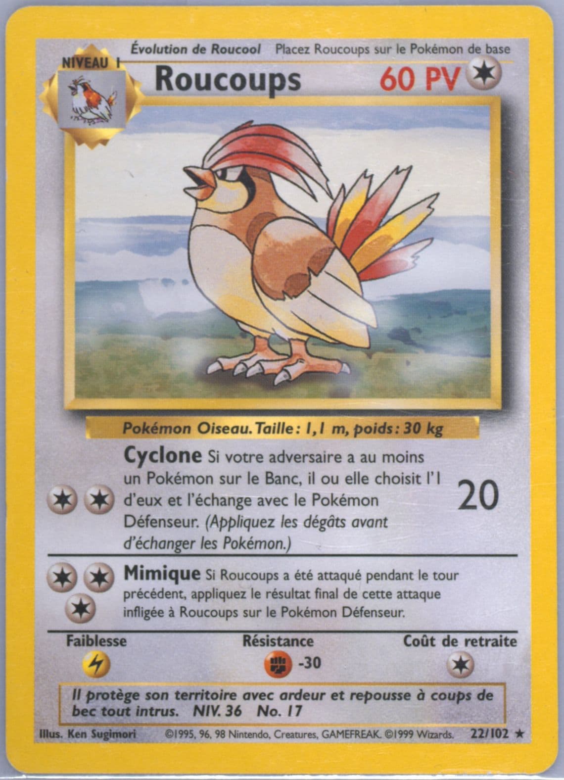 Roucoups (22) 1999 Pokemon French