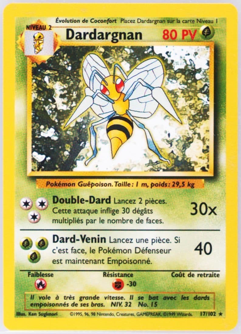 Dardargnan (17) 1999 Pokemon French