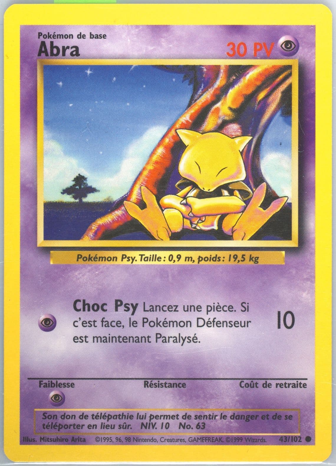 Abra (43) 1999 Pokemon French