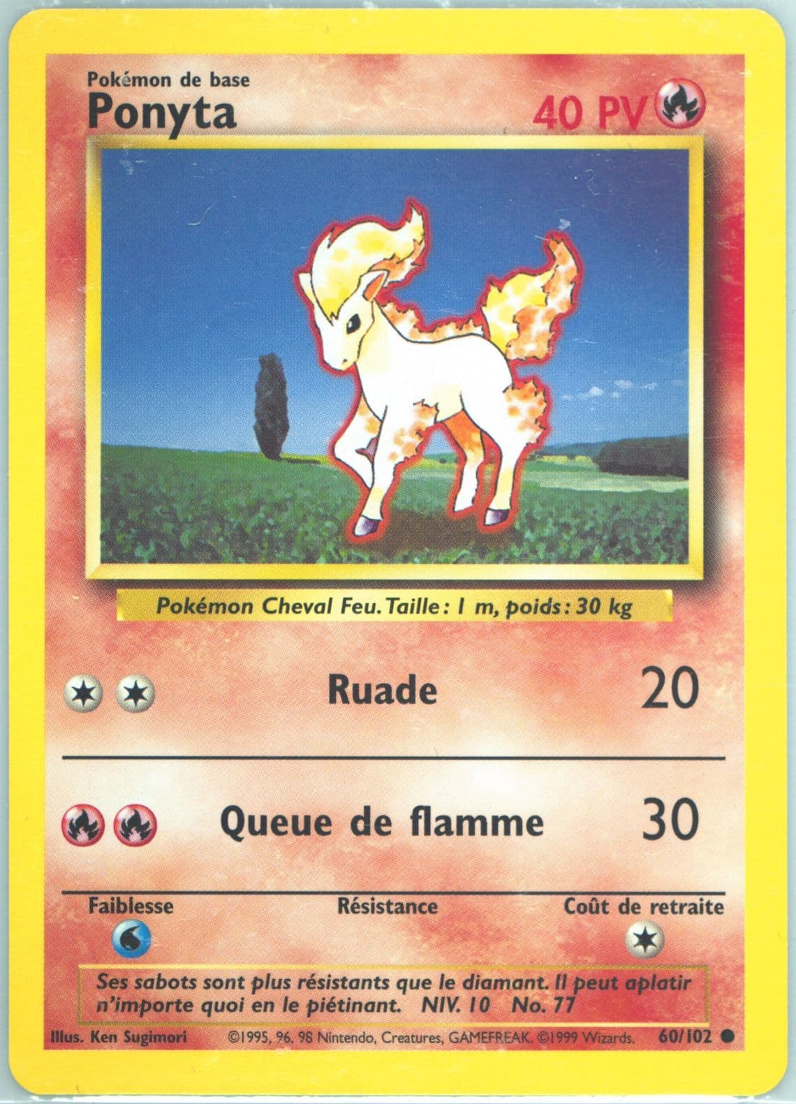 Ponyta (60) 1999 Pokemon French