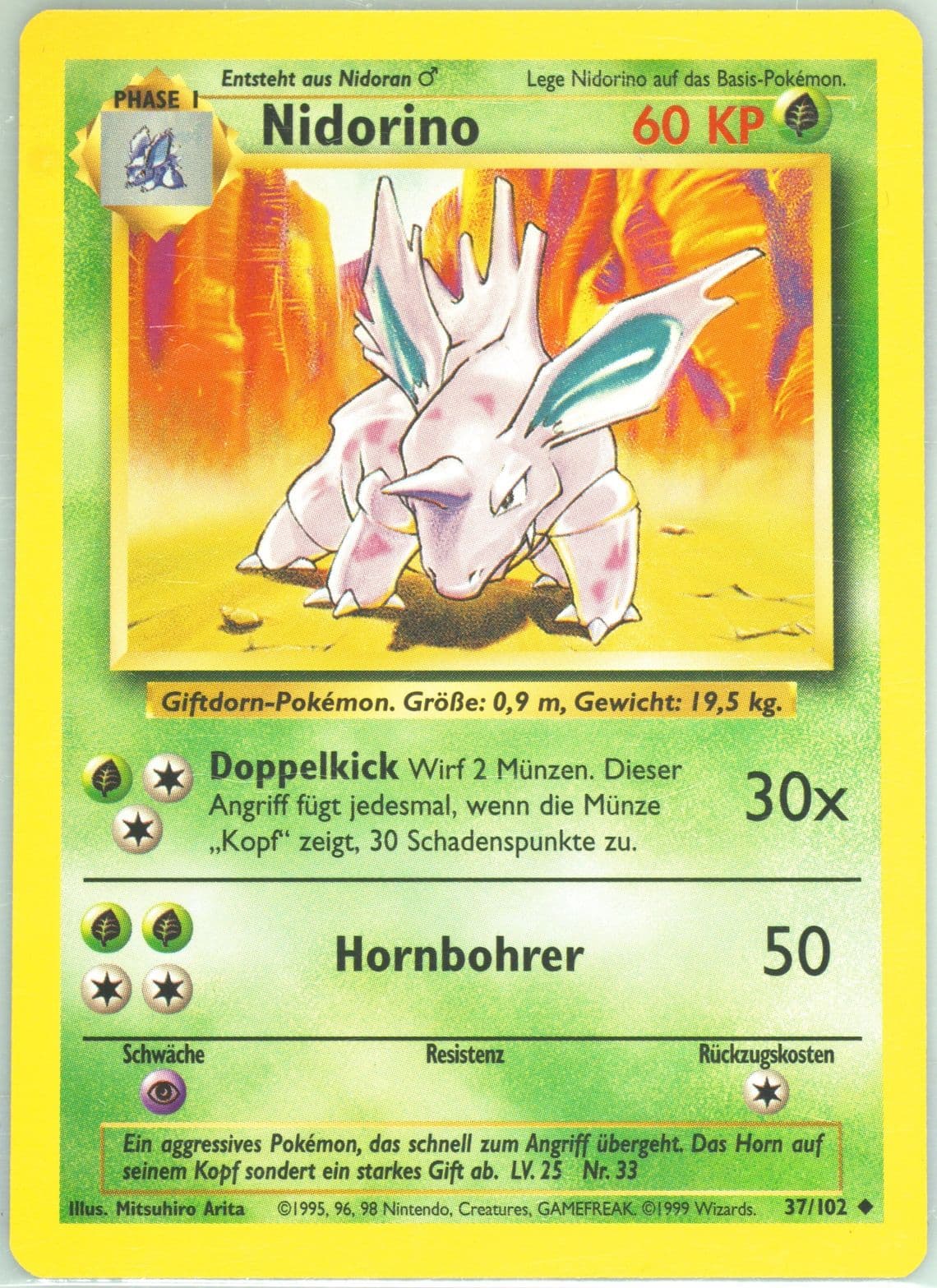 Nidorino (37) 1999 Pokemon German