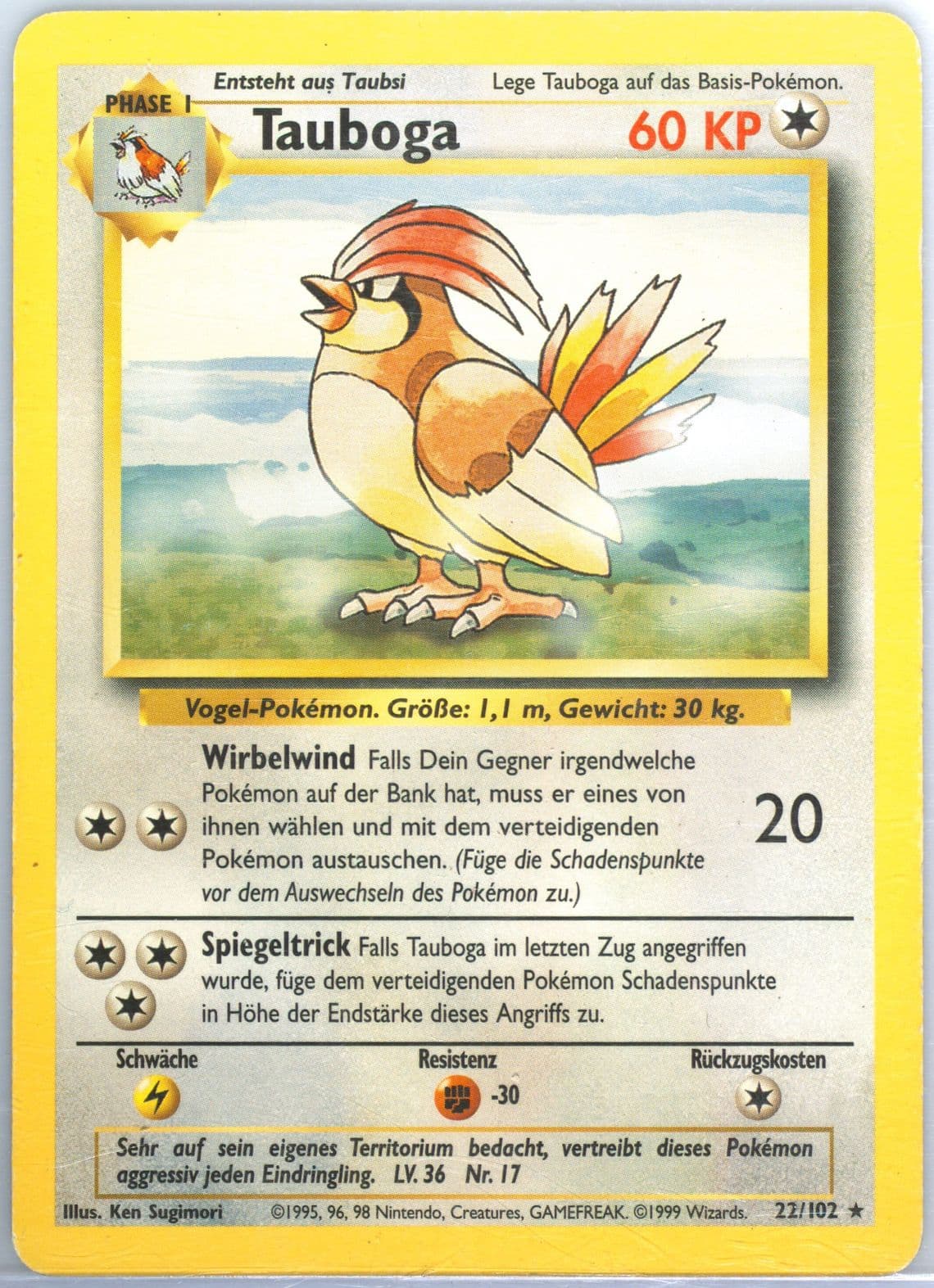 Tauboga (22) 1999 Pokemon German
