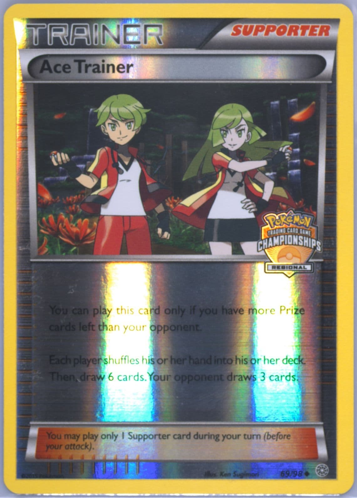 Ace Trainer-Reverse Foil Autumn Regional Championships (69) 2015 Pokemon XY Ancient Origins