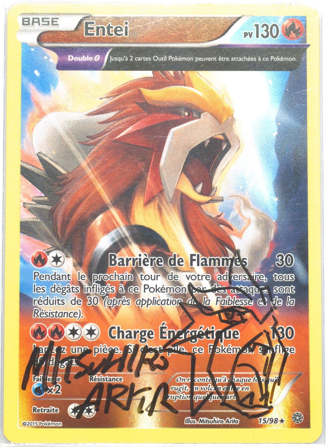 Entei-Holo French (15) 2015 Pokemon XY Ancient Origins